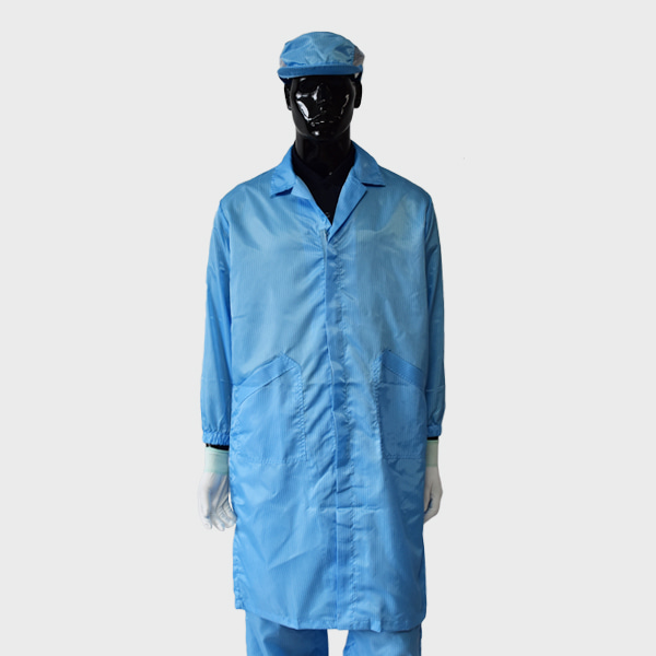 제전복/방진복 롱가운 Y카라 -청색